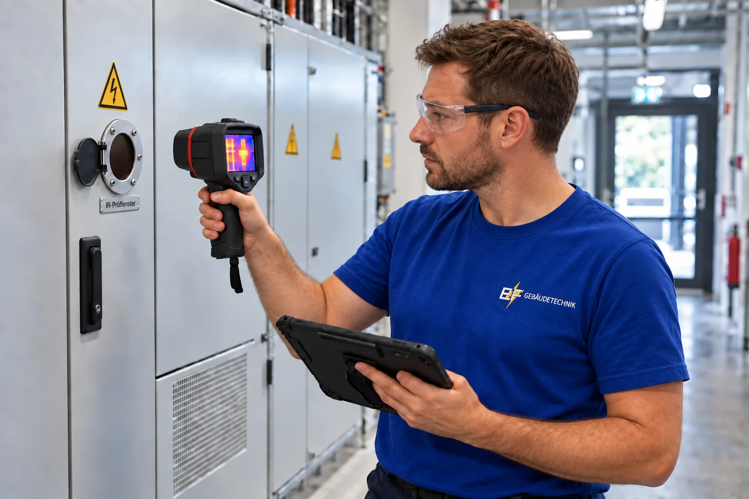 KI-Symbolbild zur Elektro- und Gebäudetechnik, keine reale Kundenanlage
